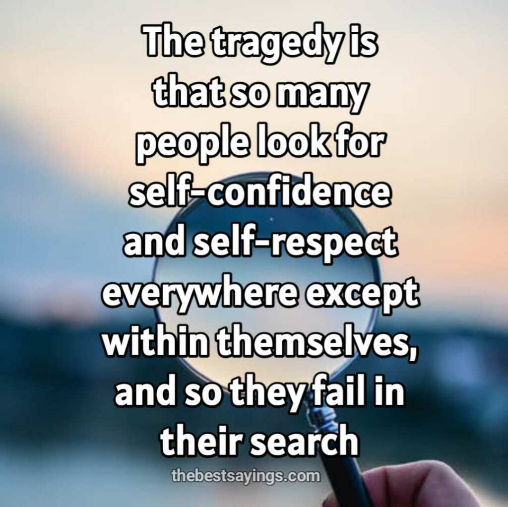 self-confidence and self-respect