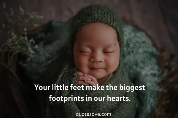 a sleeping baby and quotes